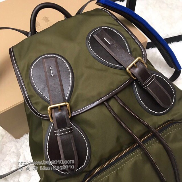 Burberry專櫃新款雙肩包 巴寶莉大號緝明線軍旅背包  db1141